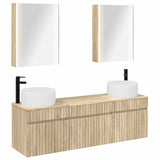 Bathroom Cabinet Set 5 pcs Sonoma Oak Engineered Wood 3406649