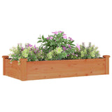 Garden Raised Bed with Liner Brown 120x60x25 cm Solid Wood Fir 364290