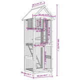 Bird House Mocha 60x58.5x160 cm Solid Wood Pine 172257