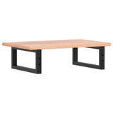 Basin Shelf Wall Mounted Steel and Solid Wood Oak 3302561