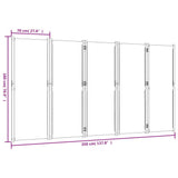 5-Panel Room Divider Taupe 350x180 cm 4003365