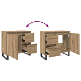 Bathroom Sink Cabinet Artisan Oak 65x33x60 cm Engineered Wood 857230