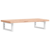 Basin Shelf Wall Mounted Steel and Solid Wood Beech 3302352