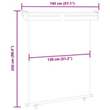 ZNTS Balcony Side Awning 145x250 cm Red 48427