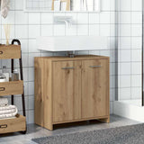 Bathroom Sink Cabinet Artisan Oak 60x33x60 cm Engineered Wood 856040