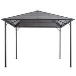 ZNTS Gazebo with Roof Aluminium 3x3 m Black 44641