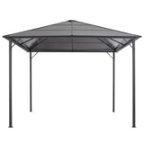 ZNTS Gazebo with Roof Aluminium 3x3 m Black 44641