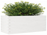 Garden Planter White 90x40x46 cm Solid Wood Pine 3282445