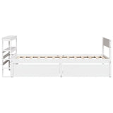 Bed Frame without Mattress White 90x200 cm Solid Wood Pine 3306391