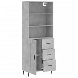 Highboard Concrete Grey 69.5x34x180 cm Engineered Wood 3190041