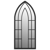 Garden Mirror Black Iron, Glass Decorative Inlays Garden Mirror 318354