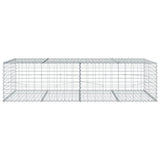 Gabion Basket with Cover 200x100x50 cm Galvanised Iron 3295179