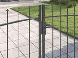 Double Gate with Lock Woerden Grey 400 x 199.5 cm Steel 42008857