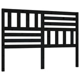 Bed Headboard Black Solid pine wood 146 cm x 4 cm x 100 cm 814148