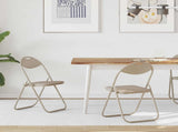 Folding Chair 2 pcs Sand 48 x 43.5 x 81 cm Faux Leather 42029059