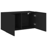 ZNTS TV Cabinet Wall-mounted Black 80x30x41 cm 836954