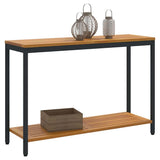 Outdoor Table with Storage Natural and Black 110 x 35 x 75 cm 4010607