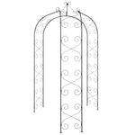 Garden Arch Black Ø180x255 cm Steel 319351