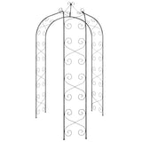Garden Arch Black Ø180x255 cm Steel 319351
