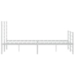 Metal Bed Frame without Mattress with Footboard White 120x190cm 352383