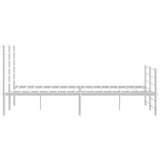 Metal Bed Frame without Mattress with Footboard White 120x190cm 352383