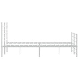 Metal Bed Frame without Mattress with Footboard White 135x190cm 352385