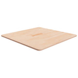 ZNTS Square Table Top 70x70x1.5 cm Untreated Solid Wood Oak 342917