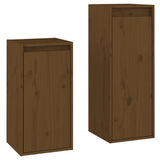 TV Cabinets 2 pcs Honey Brown Solid Wood Pine 3100157