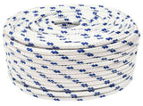 Multipurpose Utility Rope 14 mm 100 m White and Blue PP 3473138