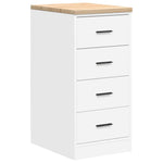 ZNTS Garage Cabinets 2 pcs White Engineered Wood 3328323