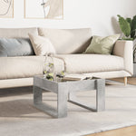 ZNTS Coffee Table with Infinity LED Concrete Grey 50x53x30 cm 847626