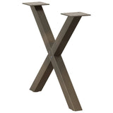 Coffee Table Legs X-Shaped 2 pcs Natural Steel 60x cm Steel 4012903
