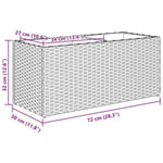 ZNTS Garden Planter with 2 Pots Black 72x30x32 cm Poly Rattan 366422