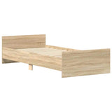 Bed Frame without Mattress Sonoma Oak 100x200 cm Engineered Wood 835934