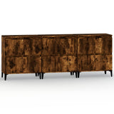 Sideboards 3 pcs Smoked Oak 60x35x70 cm Engineered Wood 3185780