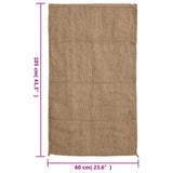 Jute Sacks 30 pcs 60x105 cm 100% Jute 340 gsm 155808