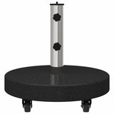 Parasol Base 30kg Black Granite and Stainless Steel Round 42006586