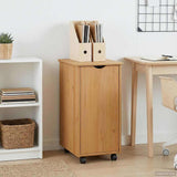 Rolling Cabinet Honey Brown 34 x 39 x 65.5 cm Solid Pine Wood 42028356