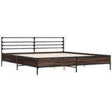 Bed Frame without Mattress Brown Oak 180x200 cm Super King 3280061
