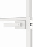 Interior Door White 102x201.5 cm Tempered Glass&Aluminium Slim 153669