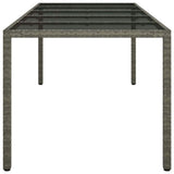 Garden Table Grey 250 x 100 x 75 cm Poly Rattan 362555