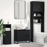 Bathroom Sink Cabinet Black Oak 65 x 33 x 60 cm Engineered Wood 862892