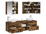 Bathroom Furniture Set 5 pcs Smoked Oak 3406715