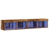 TV Cabinet Set 2 pcs Old wood 80 x 30 x 30 cm Engineered Wood 862201