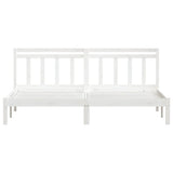 3100610 Bed Frame without Mattress White Solid Wood 200x200 cm