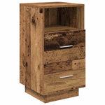 ZNTS Bedside Cabinet with 2 Drawers Old Wood 36x36x68 cm 858592