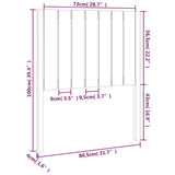 Bed Headboard Honey Brown 80.5x4x100 cm Solid Wood Pine 818848