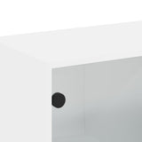 Wall Cabinet with Glass Doors White 68.5x37x35 cm 836497