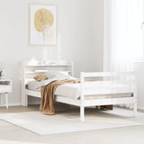 Bed Frame with Headboard without Mattress White 75x190 cm Small Single 3306630