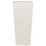 ZNTS Garden Planter White 35x35x75 cm Steel 851082